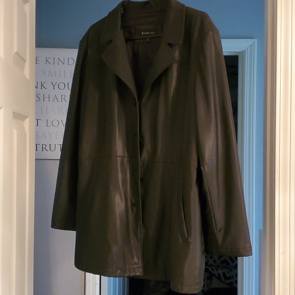 Leather coat